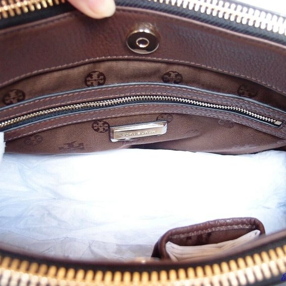 NWT Tory Burch Robinson Large Leather Tote BROWN - Picture 10 of 12